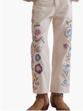 We The Free Willow Floral Embroidered Jeans